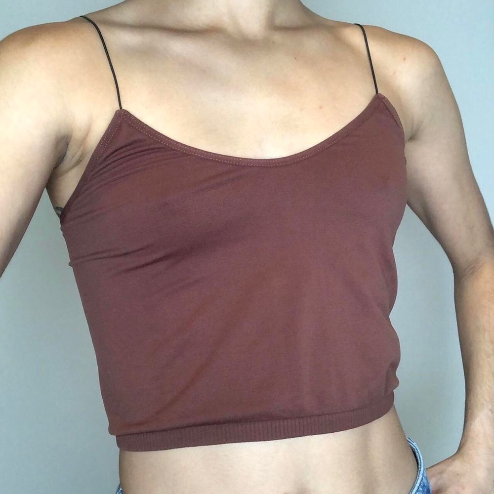 Intimately by Free People Skinny Strap Seamless Brown Brami!!